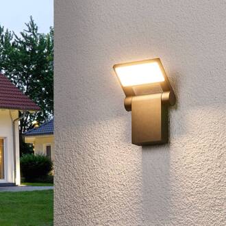 Beweeglijke LED outdoor wandlamp Marius grafietgrijs, wit