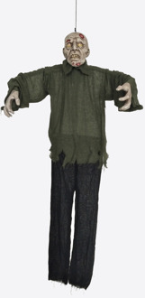 Bewegende Opgehangen Zombie Decoratie (65cm) Multikleur - Print