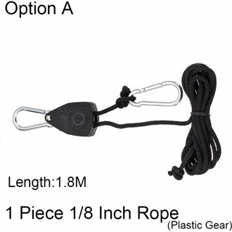 Beylsion 1/4 1/8 Inch Verstelbare Nylon Touw Hangers Lamp Led Grow Room Glazen Oog Beschermen Glas Voor Led Licht Groeien groeiende Tent Option A 1 stk Rope