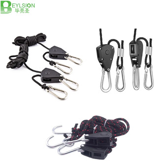 BEYLSION Rope Ratchet Yoyo Lamp Hangers 1/8 Inch 1/4 Inch Ratchet Light Hangers Reflector Lifters for Led Grow Light Tent Lamp