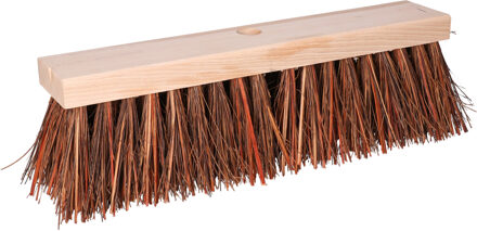 Bezem kop - Piassava - extra sterk - FSC hout - bruin - 40 cm - straatbezem - buitenbezem