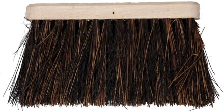 Bezemkop buiten bruin FSC hout/palmyra 28 cm - Bezem