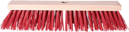 Bezemkop - Elaston - rood - hout - hard - 40 cm - 24mm - straatbezem/buitenbezem