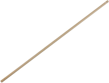 Bezemsteel universeel - hout - 130 cm - D24 mm - ophang oog