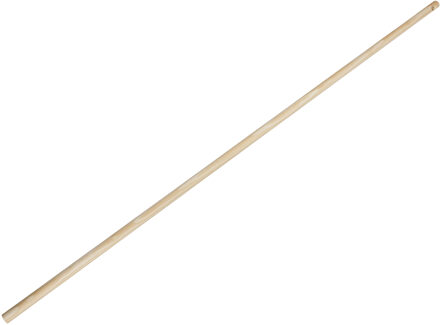 Bezemsteel universeel - hout - 140 cm - D24 mm - ophang oog - extra lang