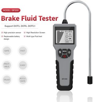 BF200 BF100 Auto Remvloeistof Olie Tester Auto Lcd/Led Digitale Display Brake Liquid Test Pen Voor DOT3/DOT4/DOT5