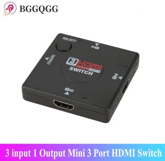 Bggqgg Hd 3 Ingang 1 Uitgang Mini 3 Port Hdmi Switch Vrouwelijke Aan Vrouwelijke Switcher Splitter Box Selector Voor Hdtv 1080P Video Switcher