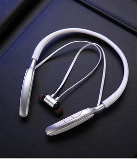 BGreen Bluetooth Sport Hoofdtelefoon Sport Headset Ondersteuning MP3 Tf-kaart Afspelen BT Call Stereo Oortelefoon Met Grote Ingebouwde Batterij wit