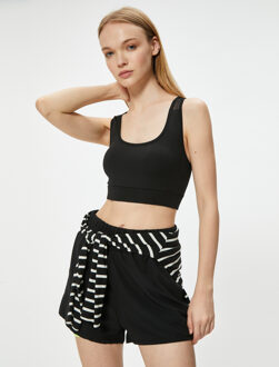 BH'S Zwarte Sportbeha U-hals Slanke Pasvorm