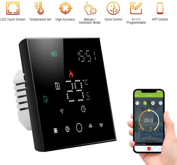 BHT-003-GALW 95-240V Wifi Smart Warm Floor Temperature Controller Voice Control Electric Heating Wall Thermostat