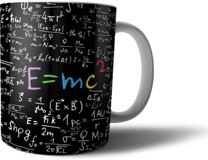 Bi Click Gelsin Albert Einstein E = mc2 Formula for Physics Design Printed Porcelain Mug Cup-UNL008