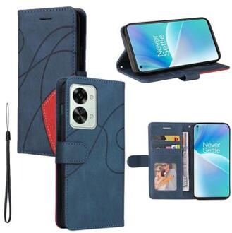 Bi-Color Series OnePlus Nord 2T Wallet Case - Blauw