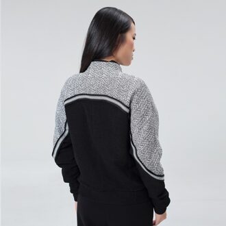 Bi-materiaal Jacquard-jas - maat M Zilver