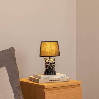 Biagio tafellamp, zwart, keramiek, 29 cm hoog, E14