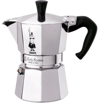 Bialetti Moka Express Percolator 6 kops Zilver