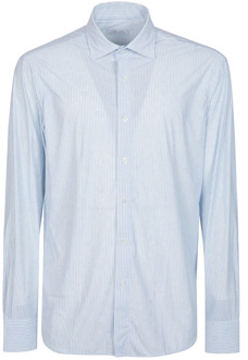 Bianco/Azzurro Slim Shirt Orian , Blue , Heren - 2Xl,Xl,L,M