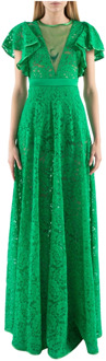Bianco Spino lange jurken Doris S , Green , Dames - Xs,2Xs