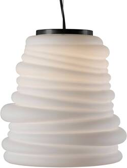 Bibendum LED hanglamp, Ø 30 cm, wit geglazuurd wit
