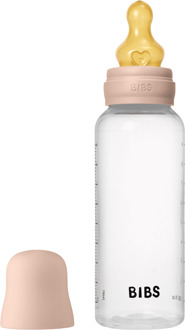 BIBS Baby Accessoires BIBS Baby Bottle Round Latex Medium Flow Blush 270 ml