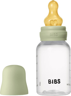 BIBS Baby Accessoires BIBS Baby Bottle Round Latex Slow Flow Sage 150 ml