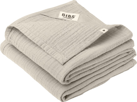 BIBS BIBS mousseline doeken set van 2 70 x 70 cm Sand Beige