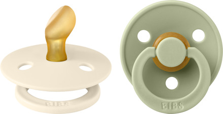 BIBS Colour Fopspeen - Anatomisch - Ivory / Sage - 0-6 Maanden - Duopack