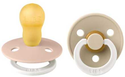 BIBS fopspeen Colour Blush en Vanilla Glow vanaf 18 maanden, 2 stuks. Kleurrijk