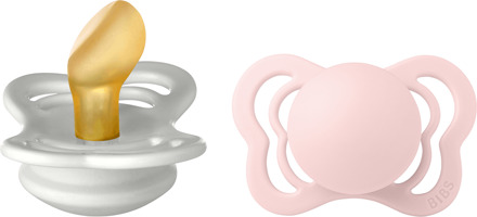 BIBS Fopspeen Couture Haze en Blossom Latex 0-6 maanden, 2 stuks. Kleurrijk