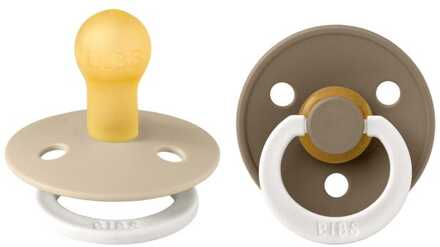 BIBS Fopspeen Night - Vanilla/Dark Oak - 2 stuks - Stage 2