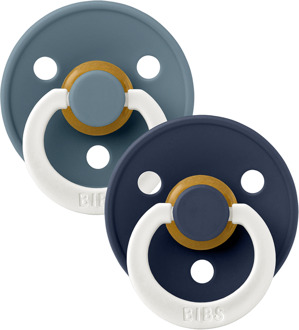 BIBS Glow in the Dark - Maat 1 - Fopspeen - Rond - Petrol/Deep Space Petrol / Deep Space / Blauw