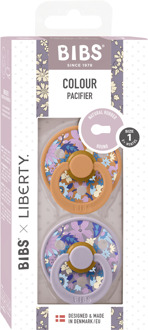 BIBS Speen BIBS BIBS x Liberty Colour Latex Size 1 June Blossom Pumpkin Mix 2 st