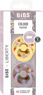 BIBS Speen BIBS BIBS x Liberty Colour Latex Size 1 Strawberries and Cream 2 st