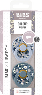 BIBS Speen BIBS BIBS x Liberty Colour Latex Size 2 Bobo Dusty Blue Mix 2 st