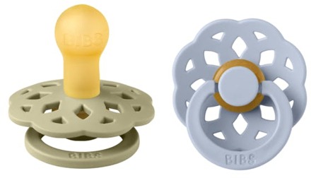 BIBS Speen BIBS Boheme Latex Size 1 Khaki/Dusty Blue 2 st