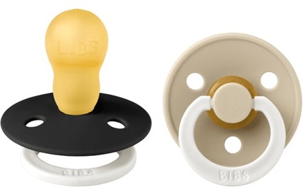 BIBS Speen BIBS Colour Latex Size 1 Black Glow/Vanilla Glow 2 st