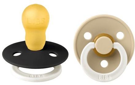 BIBS Speen BIBS Colour Latex Size 2 Black Glow/Vanilla Glow 2 st