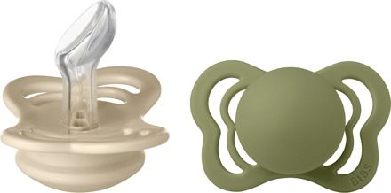 BIBS Speen BIBS Couture 2 Pack Silicone Size 1 Vanilla/Olive 2 st