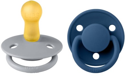BIBS Speen BIBS De Lux Latex Size 1 Cloud/Steel Blue 2 st