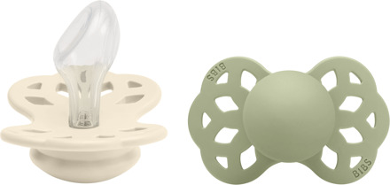 BIBS Speen BIBS Infinity 2 Pack Siliconen Anatomical Size 2 Ivory/Sage 2 st
