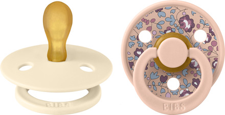 BIBS Speen BIBS Liberty Pacifier Colour 2 Pack Eloise Latex Size 1 Symmetrical Blush Mix 2 st