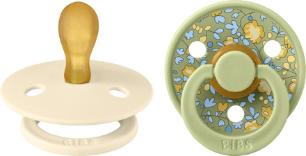 BIBS Speen BIBS Liberty Pacifier Colour 2 Pack Eloise Latex Size 1 Symmetrical Sage Mix 2 st