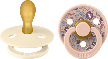 BIBS Speen BIBS Liberty Pacifier Colour 2 Pack Eloise Latex Size 2 Symmetrical Blush Mix 2 st