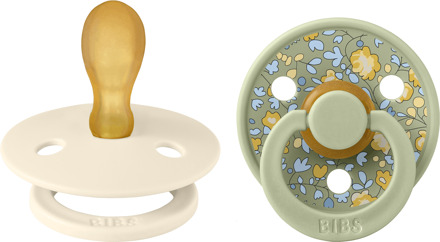 BIBS Speen BIBS Liberty Pacifier Colour 2 Pack Eloise Latex Size 2 Symmetrical Sage Mix 2 st