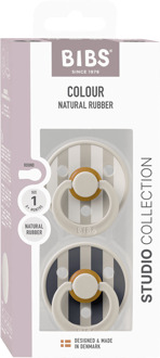 BIBS Speen BIBS Pacifier Studio Colour Block Latex Size 1 Sand Mix 2 st