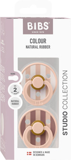 BIBS Speen BIBS Pacifier Studio Colour Block Latex Size 2 Blush Mix 2 st