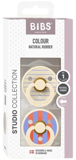 BIBS Speen BIBS Pacifier Studio Colour Pin Latex Size 1 Ivory Hush Mix 2 st