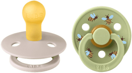 BIBS Speen BIBS Studio Colour 2 PACK Bumblebee Latex Size 1 Mushroom Mix 2 st