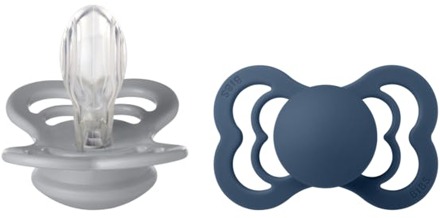 BIBS Speen BIBS Supreme Silicone Size 1 Cloud/Steel Blue 2 st