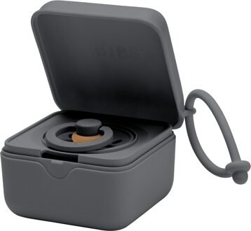 BIBS Speenhouder - Pacifier Box - Iron Iron / Grijs / Donkergrijs