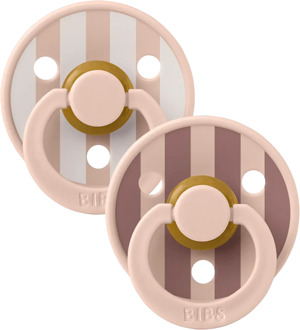 BIBS – Studio Collection - Fopspeen - Rond – Blush Mix – Maat 2 – 2 Stuks Blush / Roze